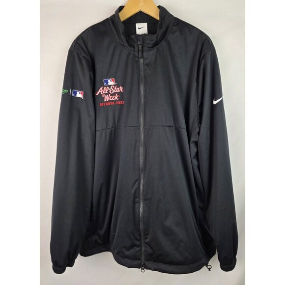 Nike Mens Jacket Size XL Black Windbreaker MLB All Star Week Atlanta GA 2025 - Picture 1 of 16